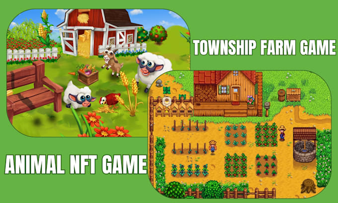 develop township style p2e farm and animal nft game with full web3 integration