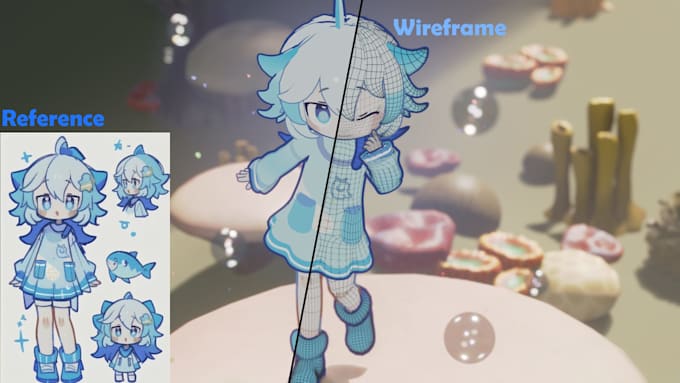 create 3d characters, vtubers, or game assets in blender