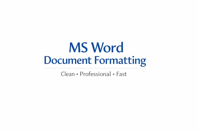 format, clean and design your ms word document professionally