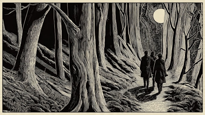 create a linocut illustration
