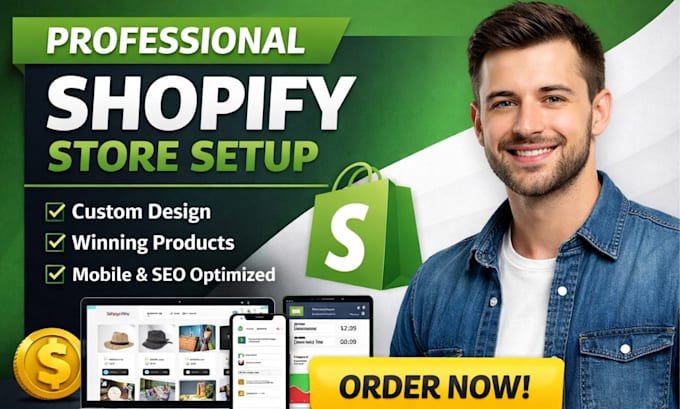 build shopify store, design or redesign shopify website, dropshipping store
