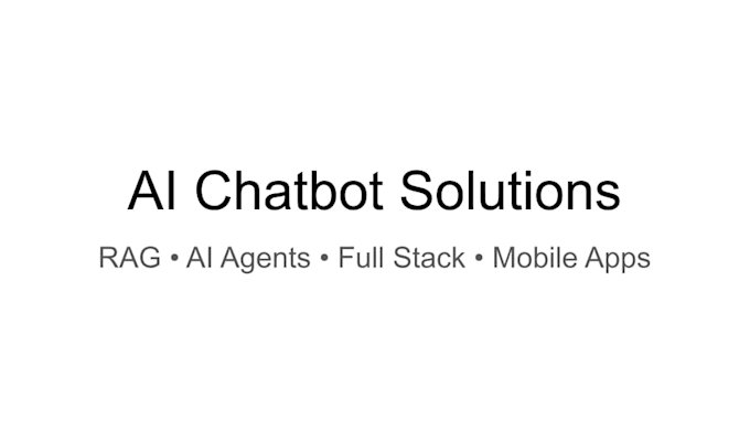 Build ai agents and rag chatbots with full stack mobile apps by Rashmi ...