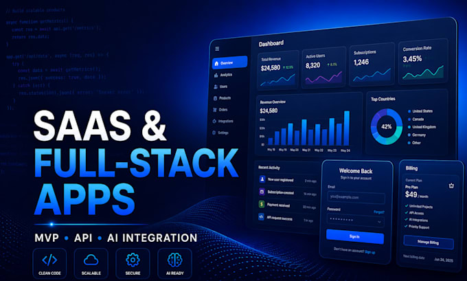 build your saas or full stack web application