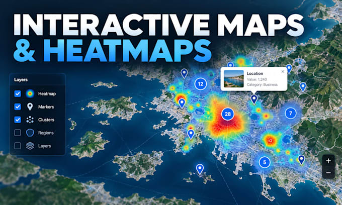 create custom interactive maps, heatmaps and gis visualizations