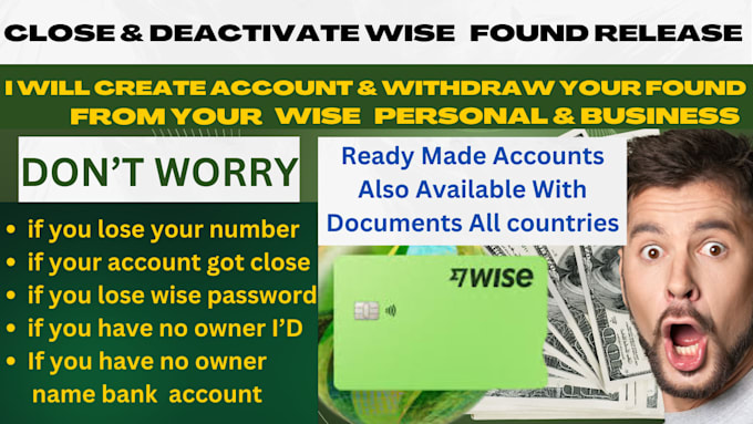 create business personal wise account and released your blocked founds