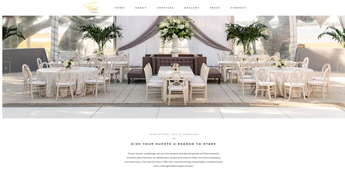redesign event planner website wedding organizer website corporate event website