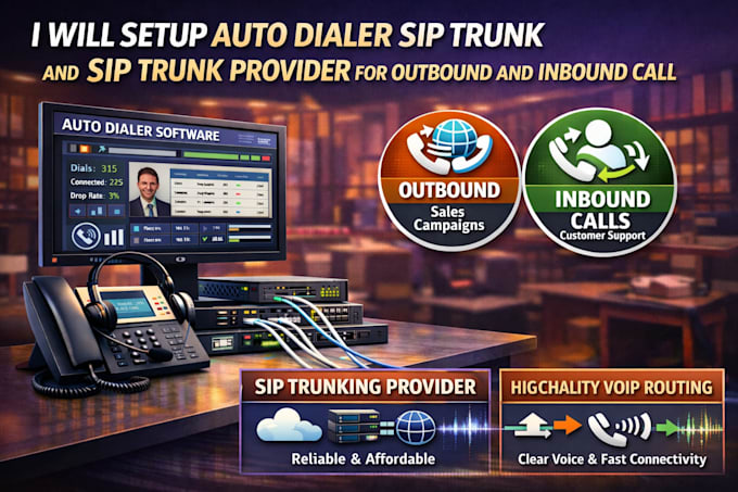 Setup auto dailer sip trunk and sip trunk provider for outbound and ...