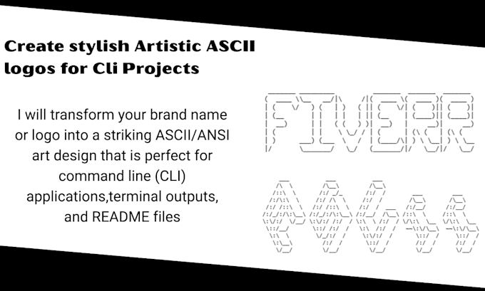 design a custom ascii logo for your cli or readme file