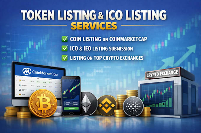do token listing, coin listing, ico listing on coinmarketcap, crypto exchanges