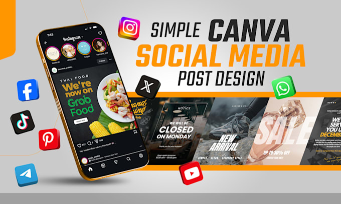 Design simple canva social media posts or flyers by Quiana_lim | Fiverr