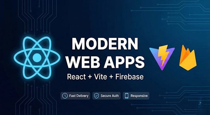 develop a modern web app using react vite and firebase