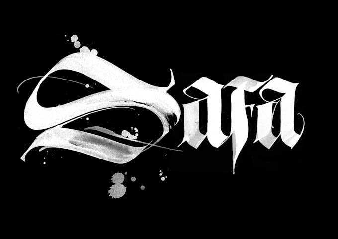 design a custom lettering based on calligraphy styles