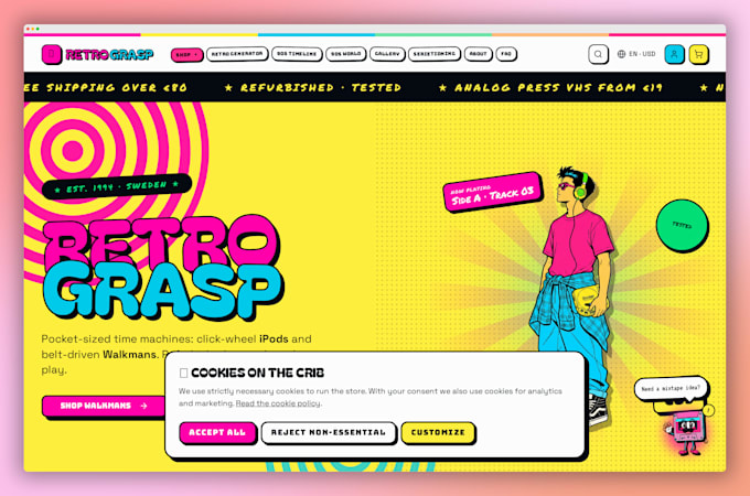 create an interactive website