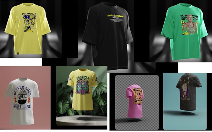 create a realistic graphic clothing highquality mockup