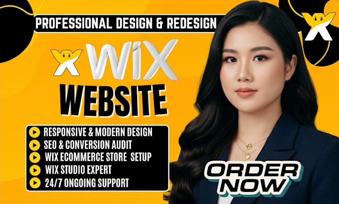 design wix website or do wix redesign for business and ecommerce store