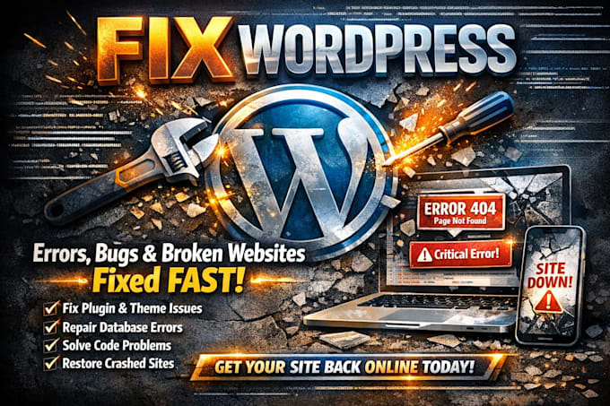 fix wordpress errors, bugs, and broken websites fast