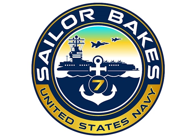 design a custom modern navy logo