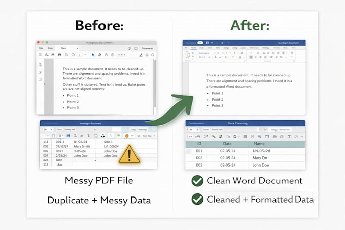 data entry document cleaning