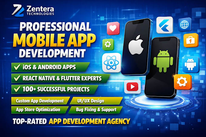 Develop mobile app using flutter react native ios android by Mohamed ...