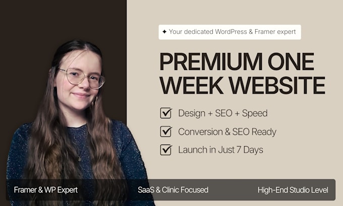 build a one week website in framer or wordpress