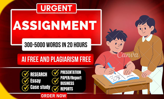 write research reports, online assignments, projects, essay and coursework