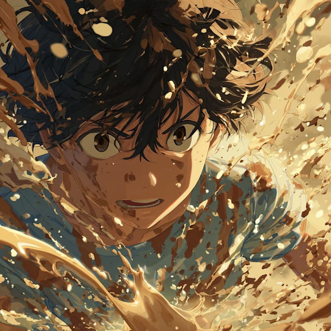 make illustration in anime and realistic splash art