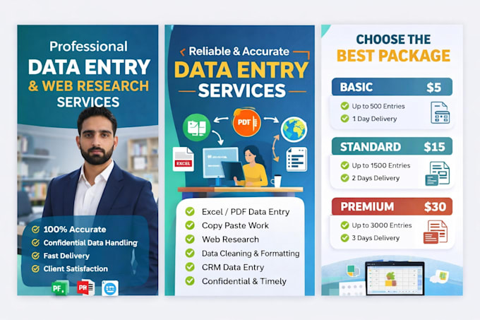 professional data entry excel PDF data entry specialist