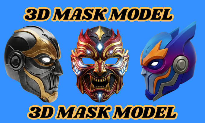 Design 3d mask 3d helmet cosplay armor 3d prop 3d custom mask for ...