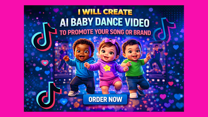 create a tiktok ai baby dance video to promote your song or brand