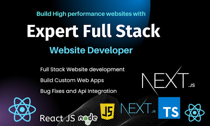 be your expert full stack web developer next js  react js website development