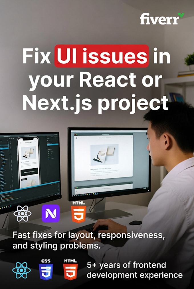fix broken react or next js UI in 24 hours