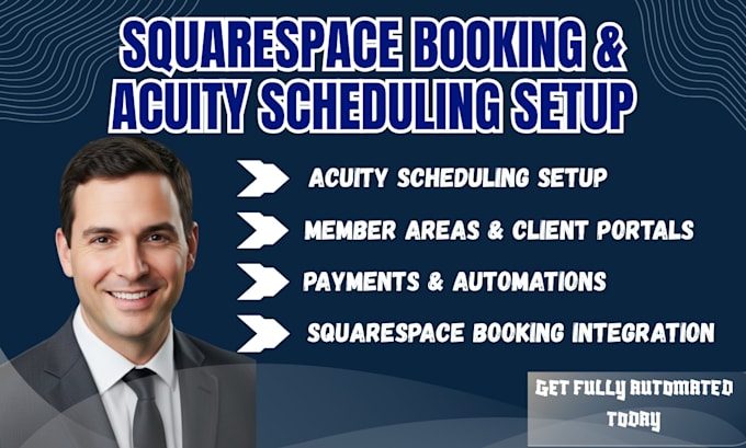 setup acuity scheduling, member areas, squarespace booking