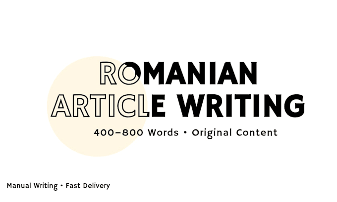 write original romanian articles and texts