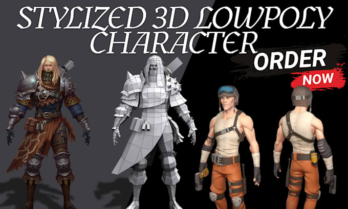 create stylized low poly 3d models and game ready assets