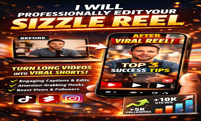 professionally edit your sizzle reel