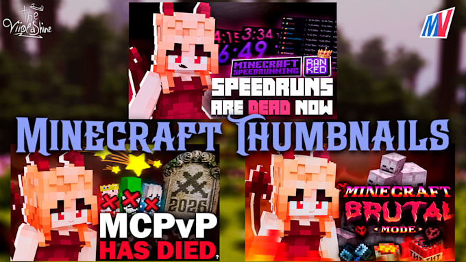 design viral minecraft youtube thumbnails
