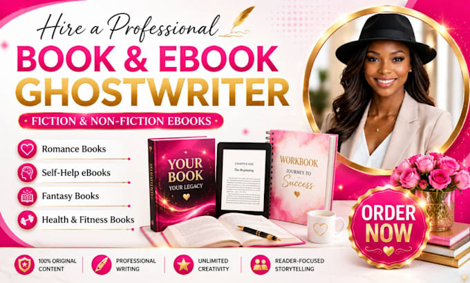 be your ghostwriter, fiction ghostwriter, nonfiction writer and ebook writer