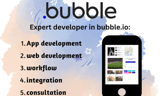 be bubble io developer for your bubble mvp, bubble mobile apps, bubble ai apps