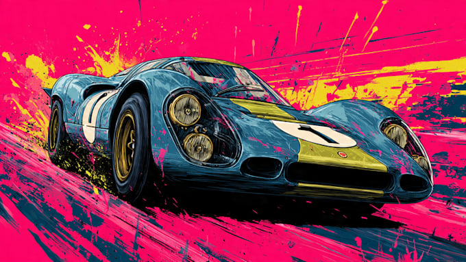Draw car racing illustration for t shirt design by Labronamings | Fiverr