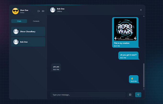 make a chat app in react js