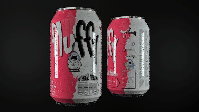 create realistic 3d beverage can render for marketing