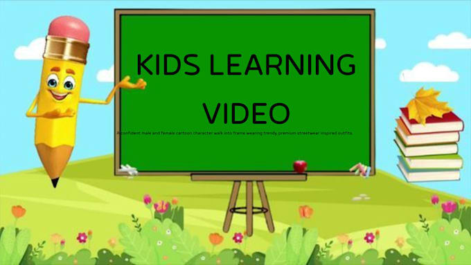 create kids learning video for youtube