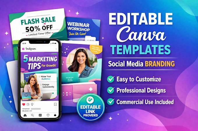 create editable canva templates for your business