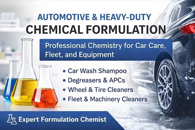 develop heavy duty industrial cleaner and degreaser formulation