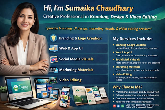 create clean and modern branding and UI design