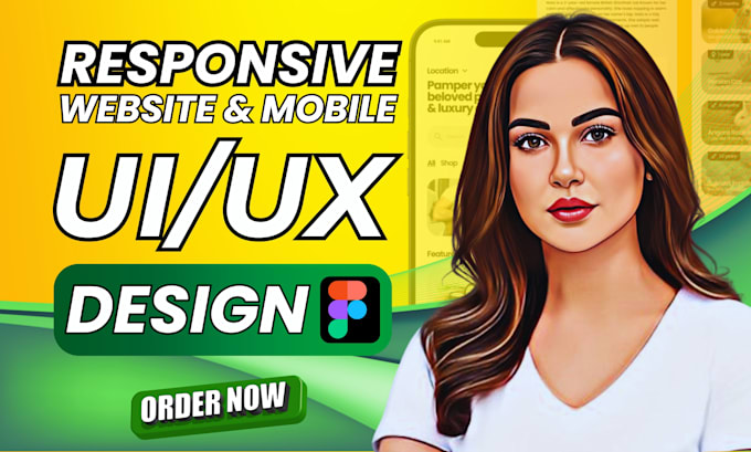 do ui ux figma website design mockup, prototype, web mobile app nd landing page