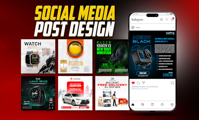 design engaging social media banners, posts and creative ads