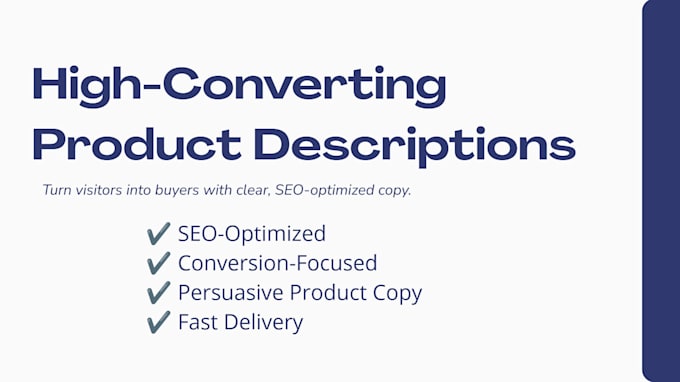 write high converting e commerce product descriptions