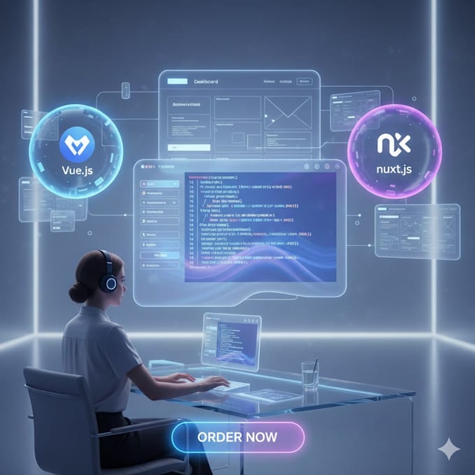 do frontend web development, HTML5 CSS tailwindcss vue js nuxt js