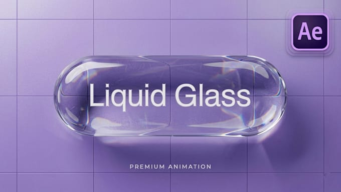 create liquid glass motion graphics